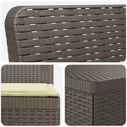 Divano da Giardino 5 Posti con Cuscini Stile Rattan PP | homemem39