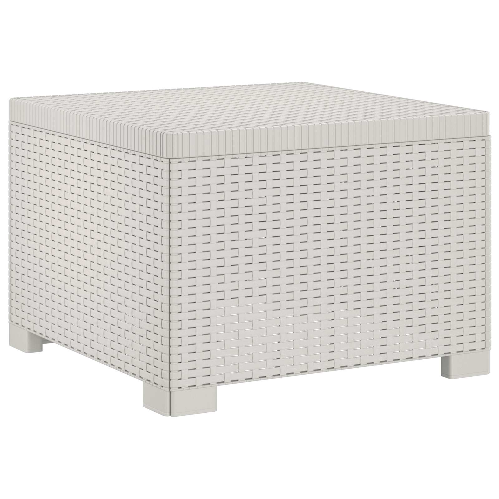 Divano da Giardino 5 Posti con Cuscini Stile Rattan PP Bianco | homemem39