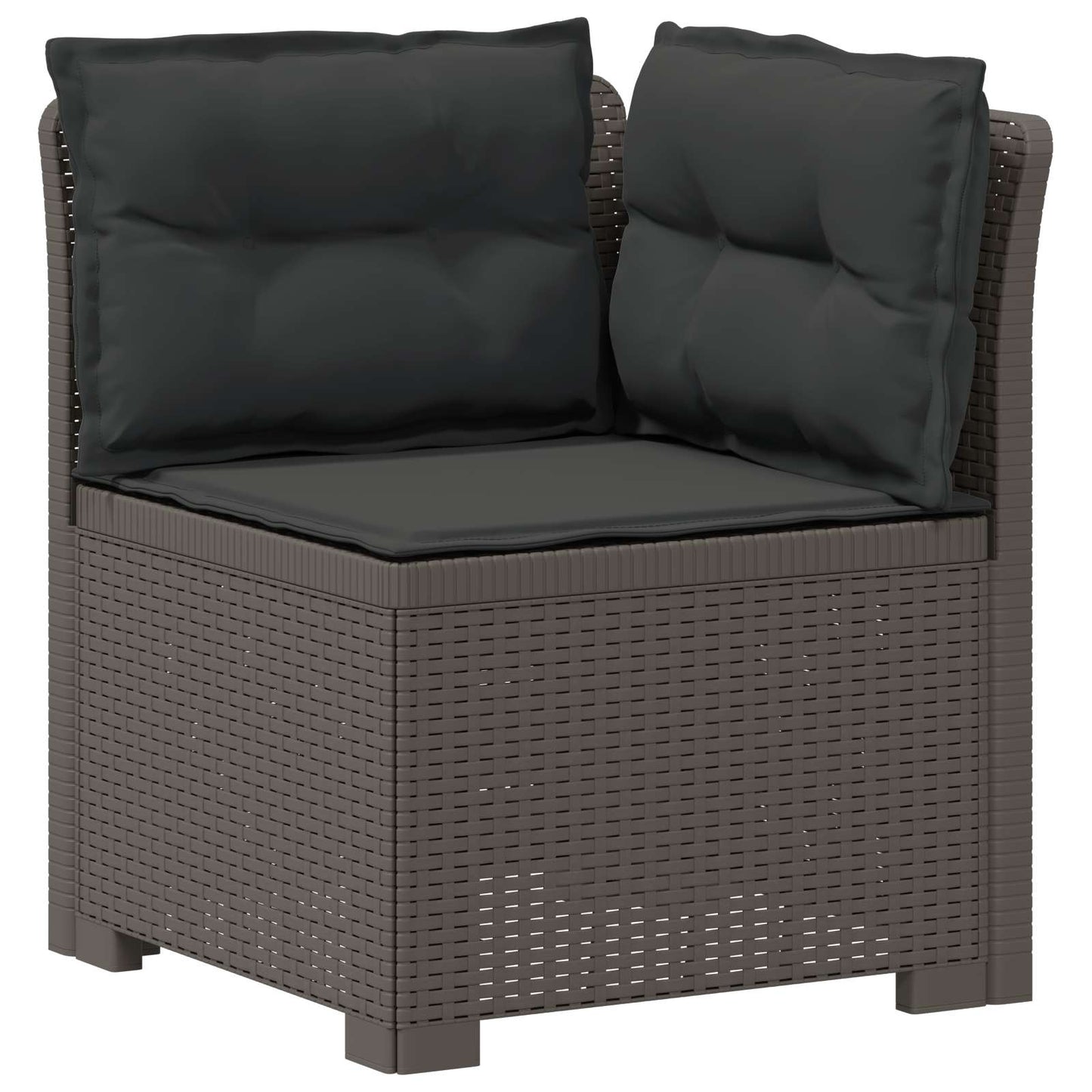 Divano da Giardino 5 Posti con Cuscini Stile Rattan PP | homemem39