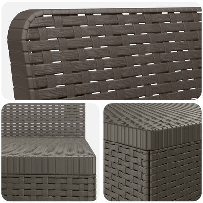 Divano da Giardino 6 Posti Aspetto Rattan PP Grigio Chiaro | homemem39