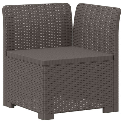 Divano da Giardino 6 Posti Aspetto Rattan PP Grigio Chiaro | homemem39