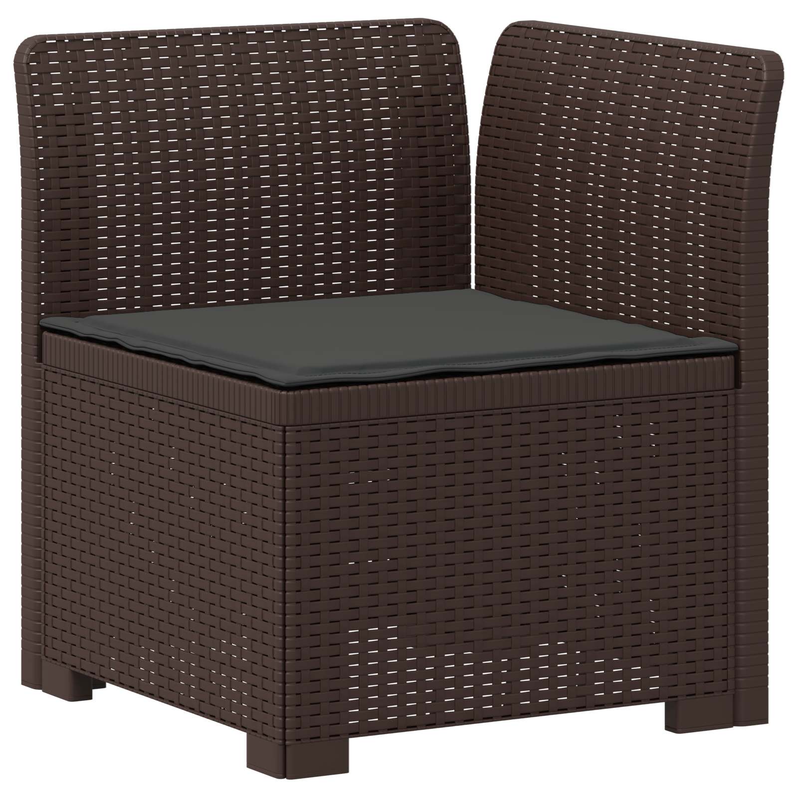 Divano da Giardino 6 Posti con Cuscini Aspetto Rattan PP | homemem39