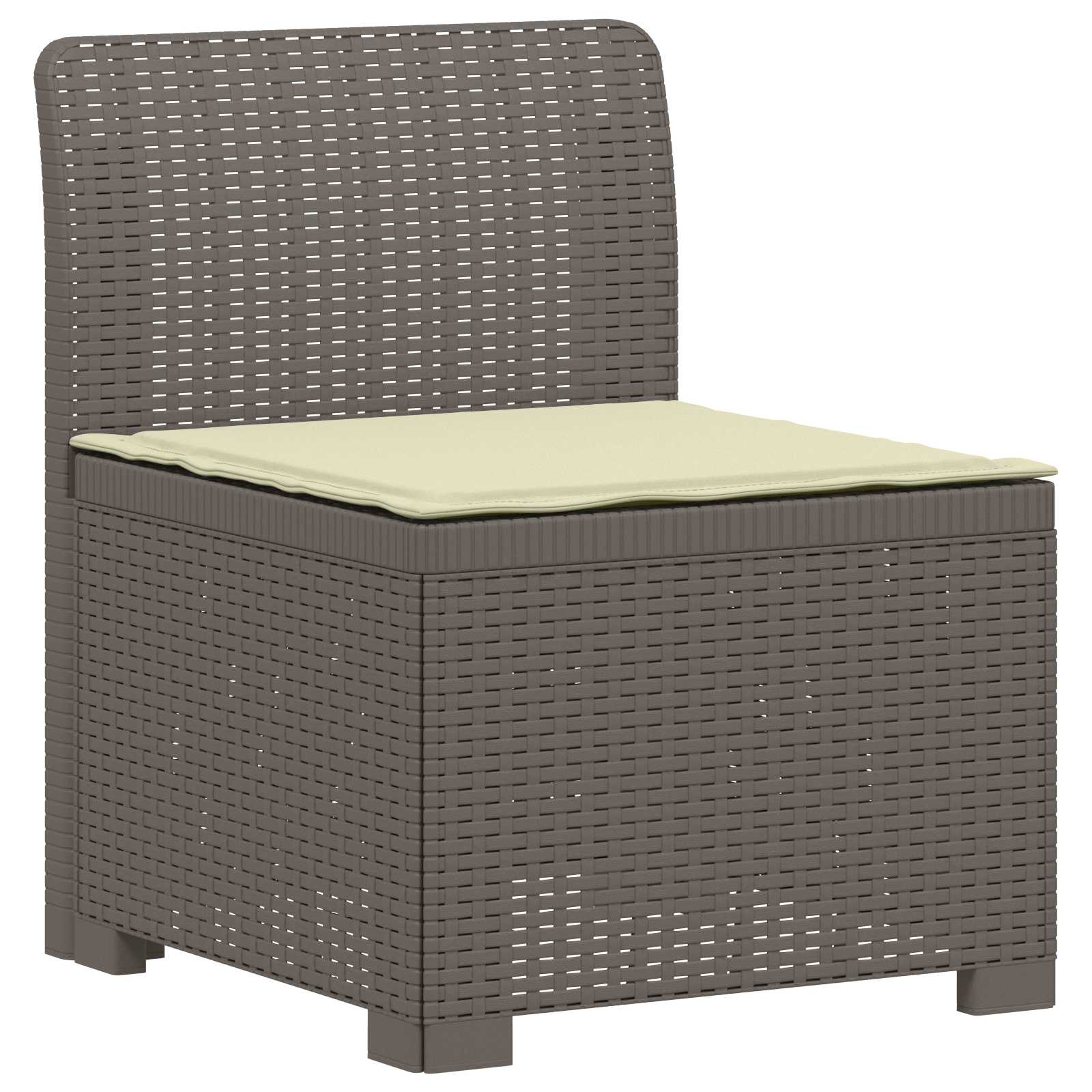 Divano da Giardino 6 Posti con Cuscini Aspetto Rattan PP | homemem39