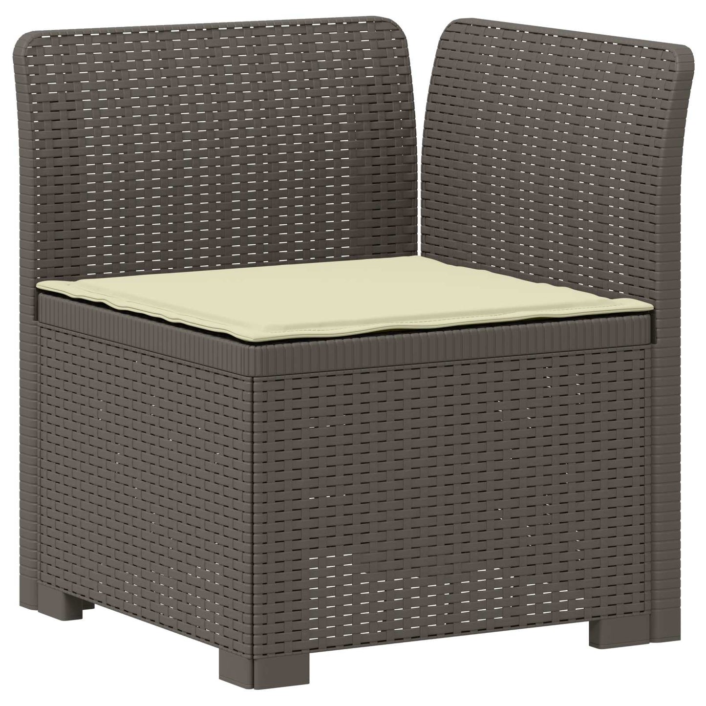 Divano da Giardino 6 Posti con Cuscini Aspetto Rattan PP | homemem39