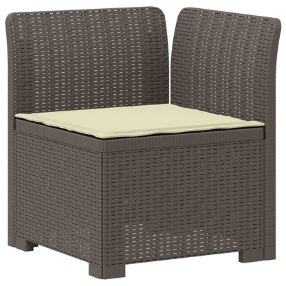 Divano da Giardino 6 Posti con Cuscini Aspetto Rattan PP | homemem39