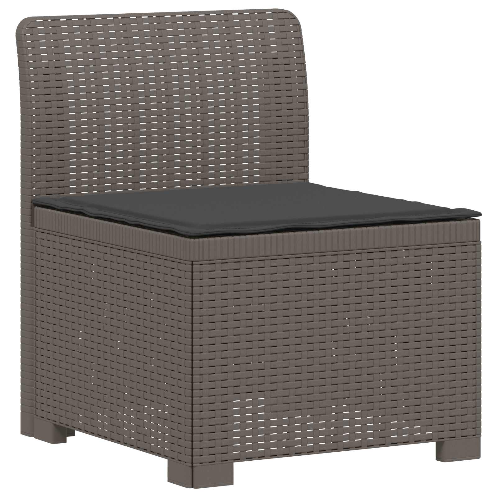 Divano da Giardino 6 Posti con Cuscini Aspetto Rattan PP | homemem39