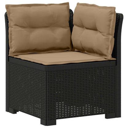 Divano da Giardino 6 Posti con Cuscini Aspetto Rattan PP | homemem39