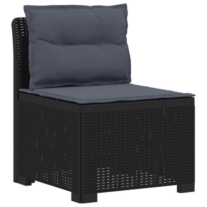 Divano da Giardino 6 Posti con Cuscini Aspetto Rattan PP | homemem39