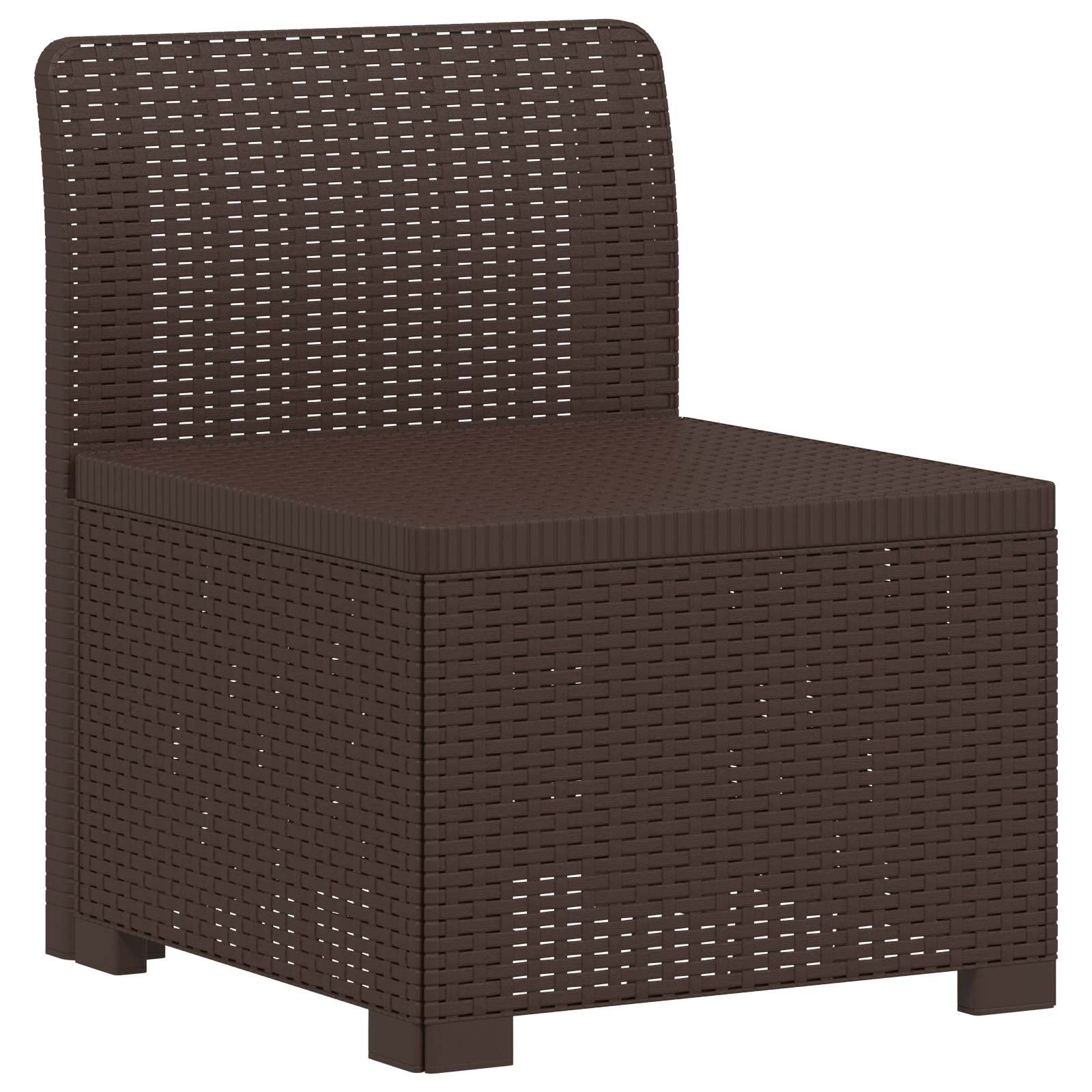 Divano da Giardino 7 Posti Aspetto Rattan PP Marrone | homemem39