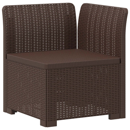 Divano da Giardino 7 Posti Aspetto Rattan PP Marrone | homemem39
