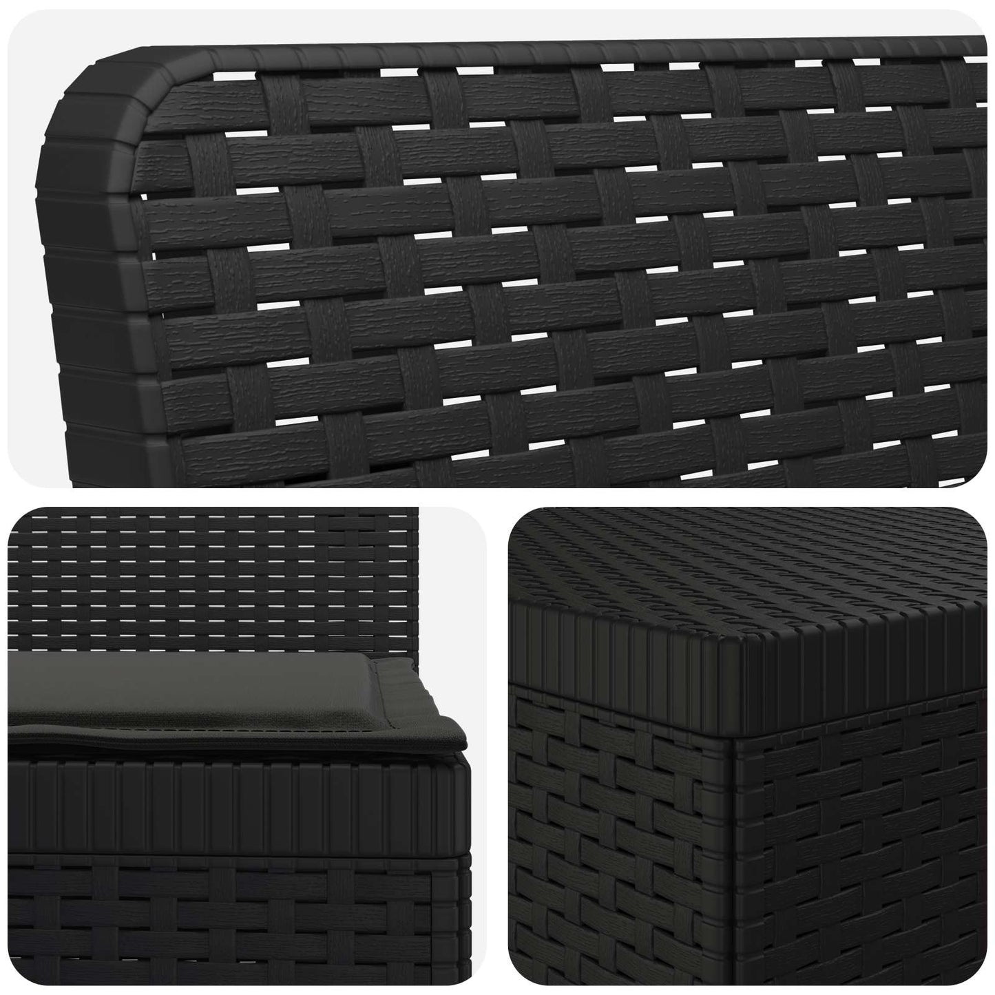 Divano 7 Posti da Giardino con Cuscini Aspetto Rattan PP | homemem39