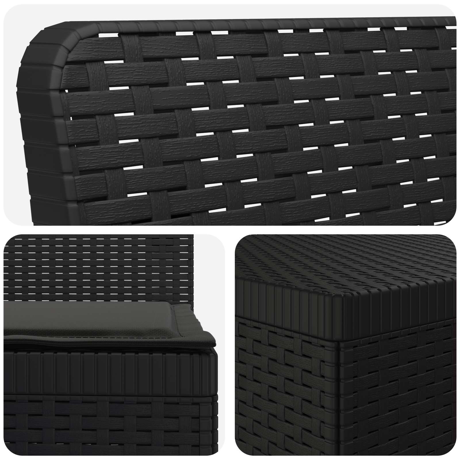 Divano 7 Posti da Giardino con Cuscini Aspetto Rattan PP | homemem39