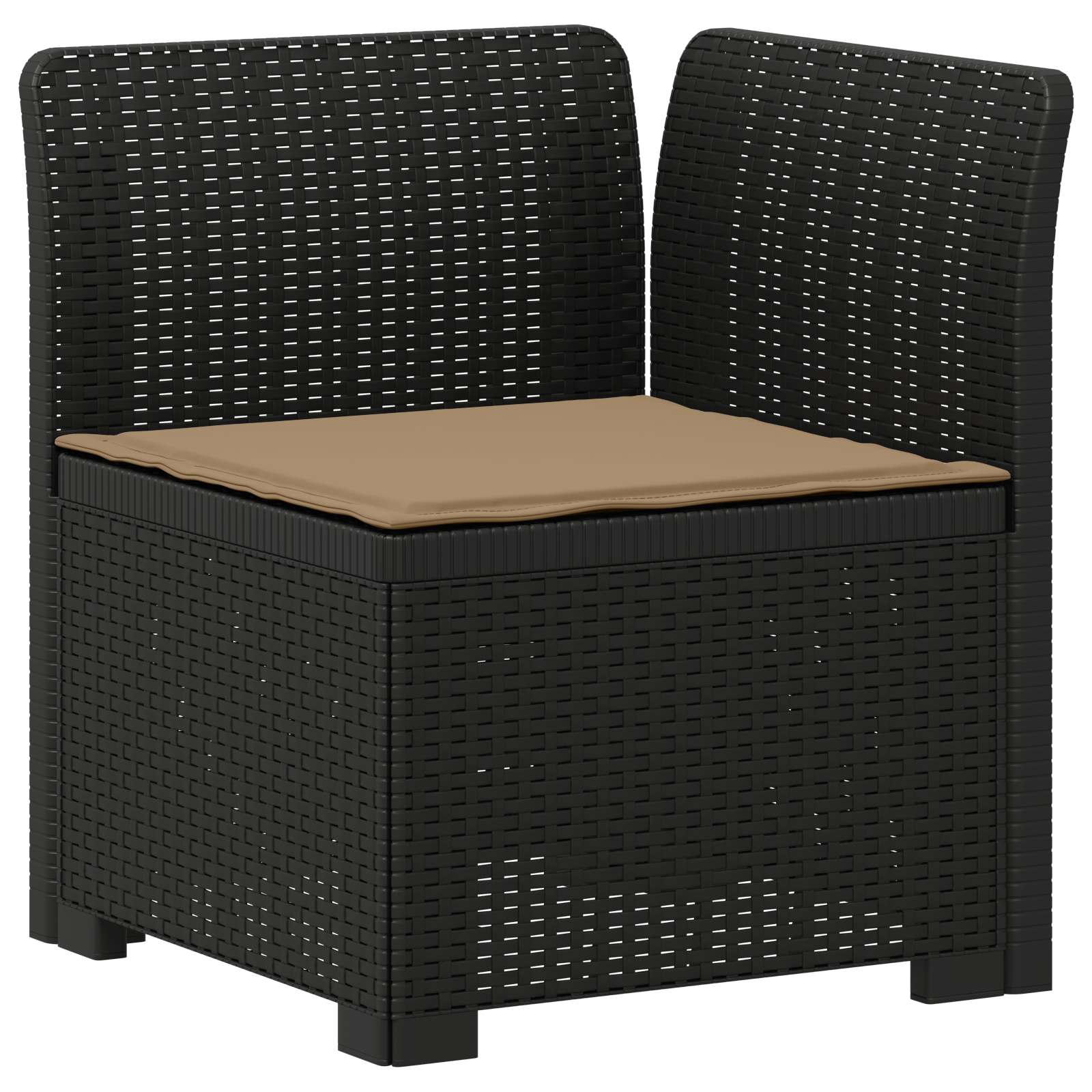 Divano 7 Posti da Giardino con Cuscini Aspetto Rattan PP | homemem39