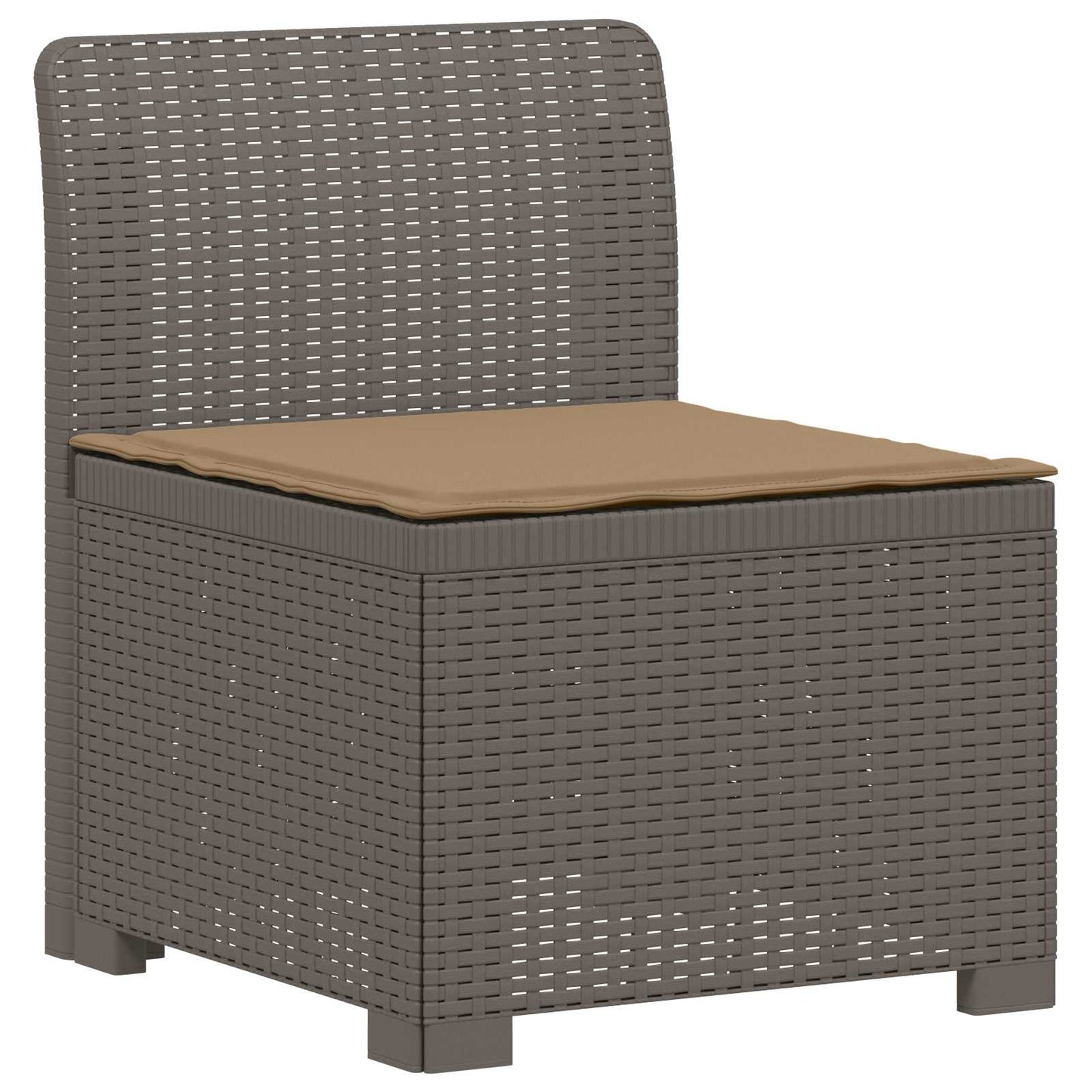 Divano 7 Posti da Giardino con Cuscini Aspetto Rattan PP | homemem39