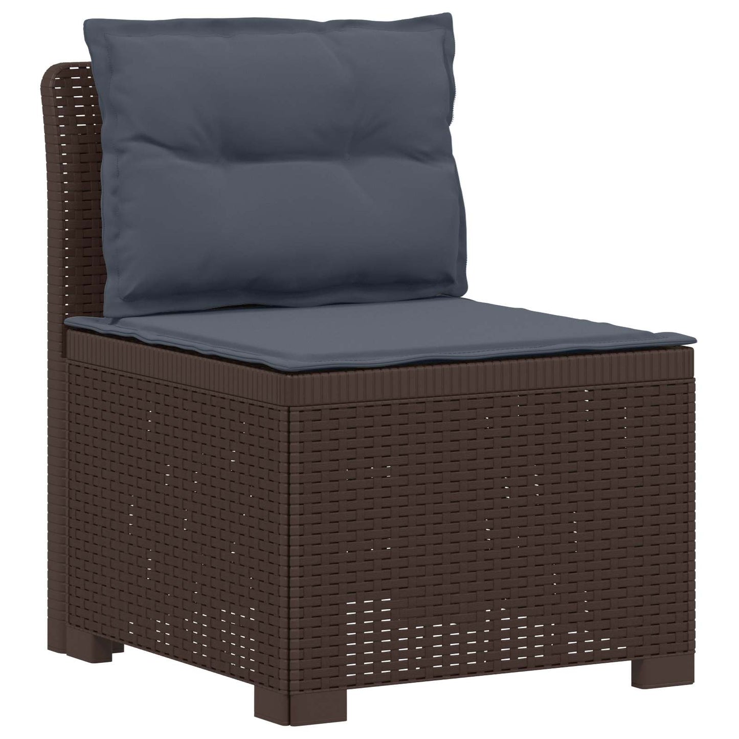 Divano 7 Posti da Giardino con Cuscini Aspetto Rattan PP | homemem39