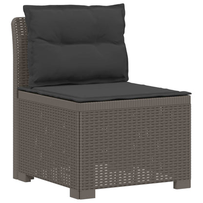 Divano 7 Posti da Giardino con Cuscini Aspetto Rattan PP | homemem39