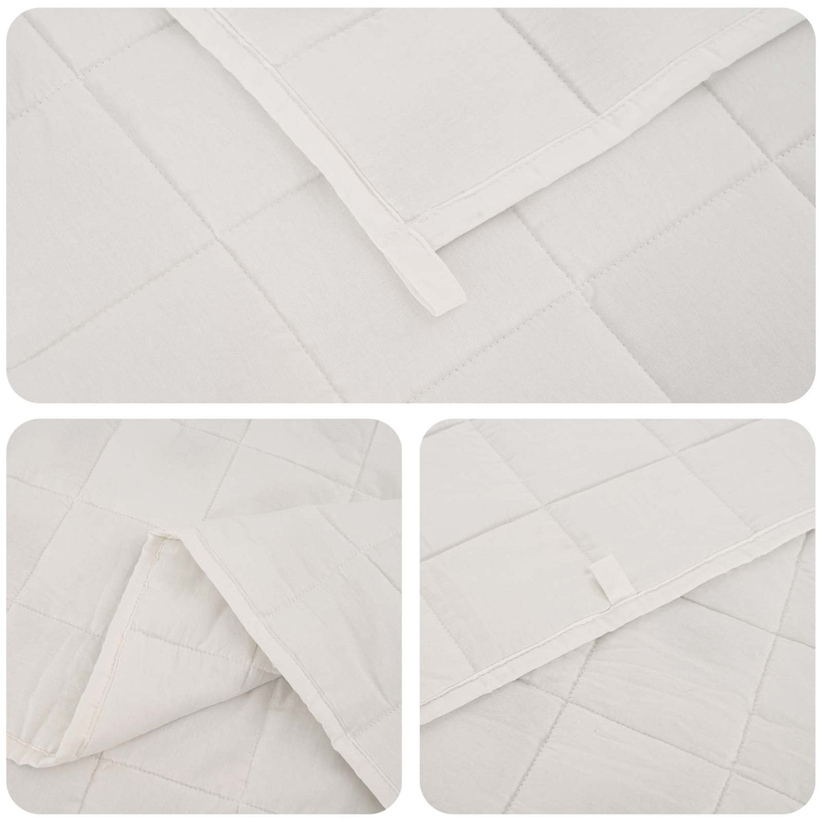 Coperta Ponderata Bianco 122 x 183 cm 5 kg 100% Cotone 205T | homemem39