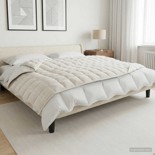 Coperta Ponderata Bianco 137 x 200 cm 10 kg 100% Cotone 205T