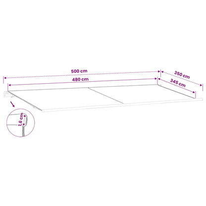 Telo di ricambio per tenda da sole Crema 500 × 350 cm