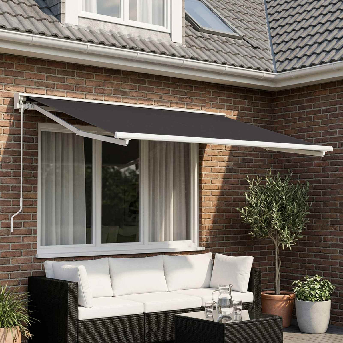 Telo di ricambio per tenda da sole Antracite 250 x 200 cm