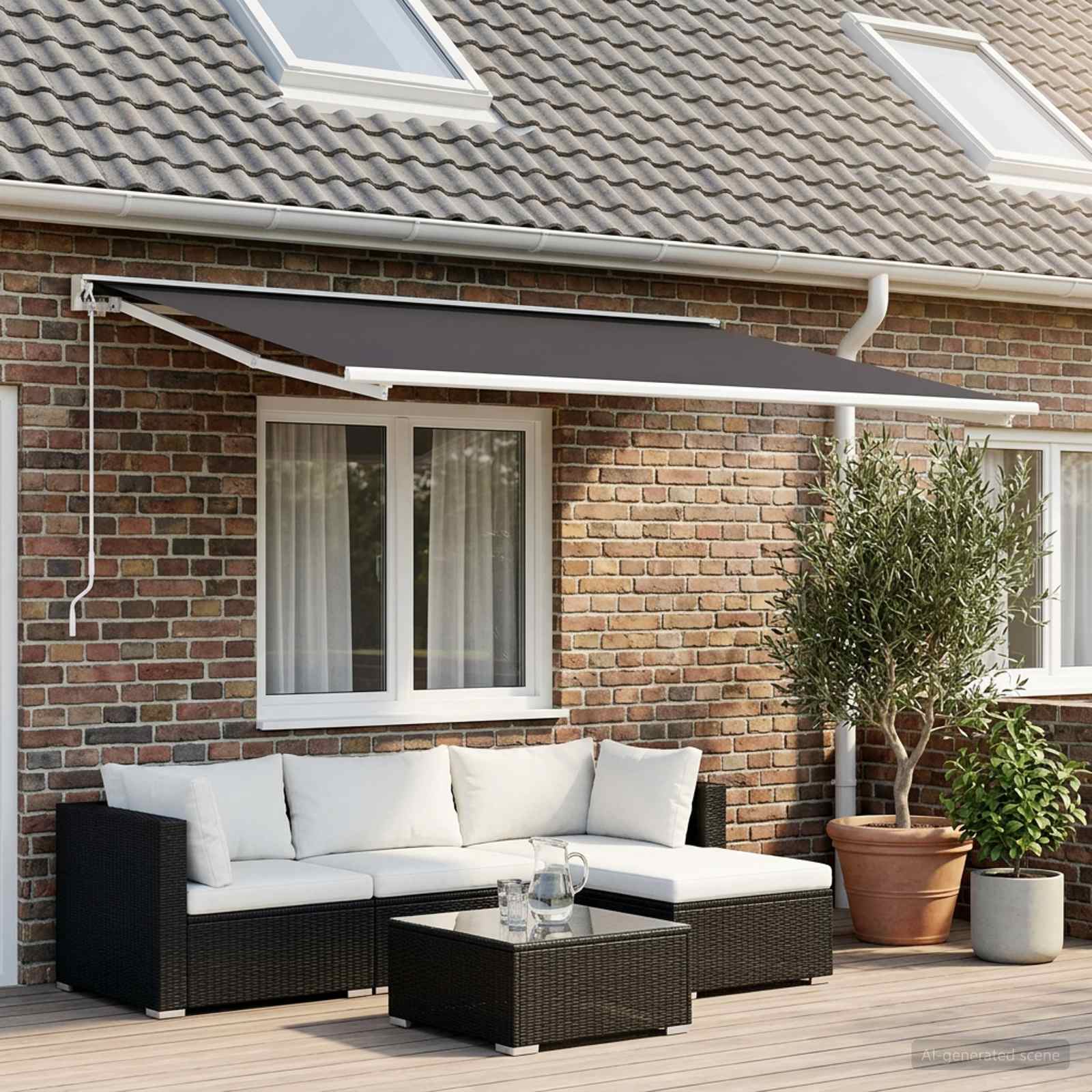 Telo di ricambio per tenda da sole Antracite 400 x 200 cm | homemem39