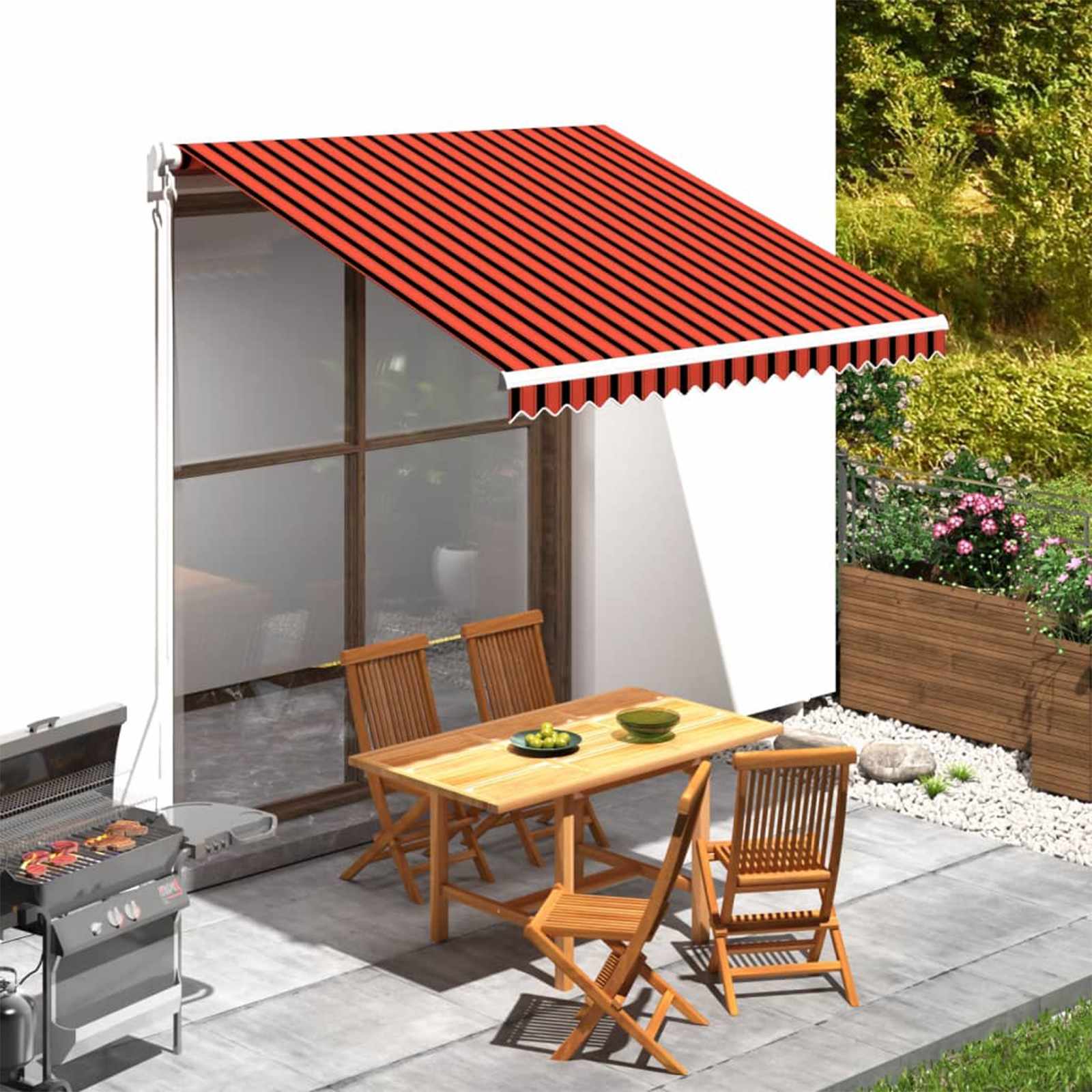 Telo di ricambio per tenda da sole Arancione e Marrone | homemem39
