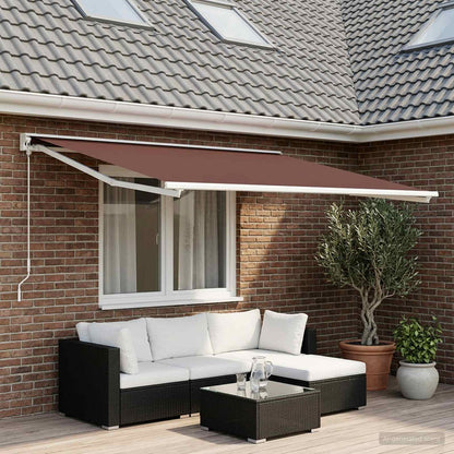 Telo di ricambio per tenda da sole Marrone 350 x 250 cm | homemem39