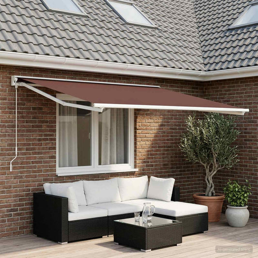 Telo di ricambio per tenda da sole Marrone 350 x 250 cm | homemem39