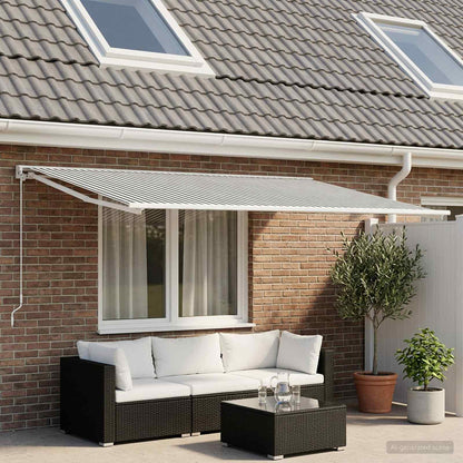Telo di ricambio per tenda da sole Antracite e Bianco | homemem39
