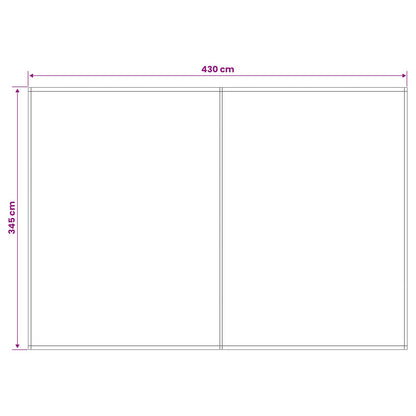 Telo di ricambio per tenda da sole Rosso e Bianco 450 × 350 cm | homemem39