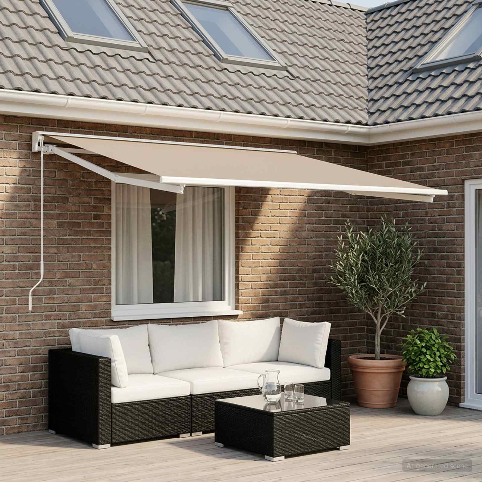 Telo di ricambio per tenda da sole Beige 450 × 300 cm | homemem39