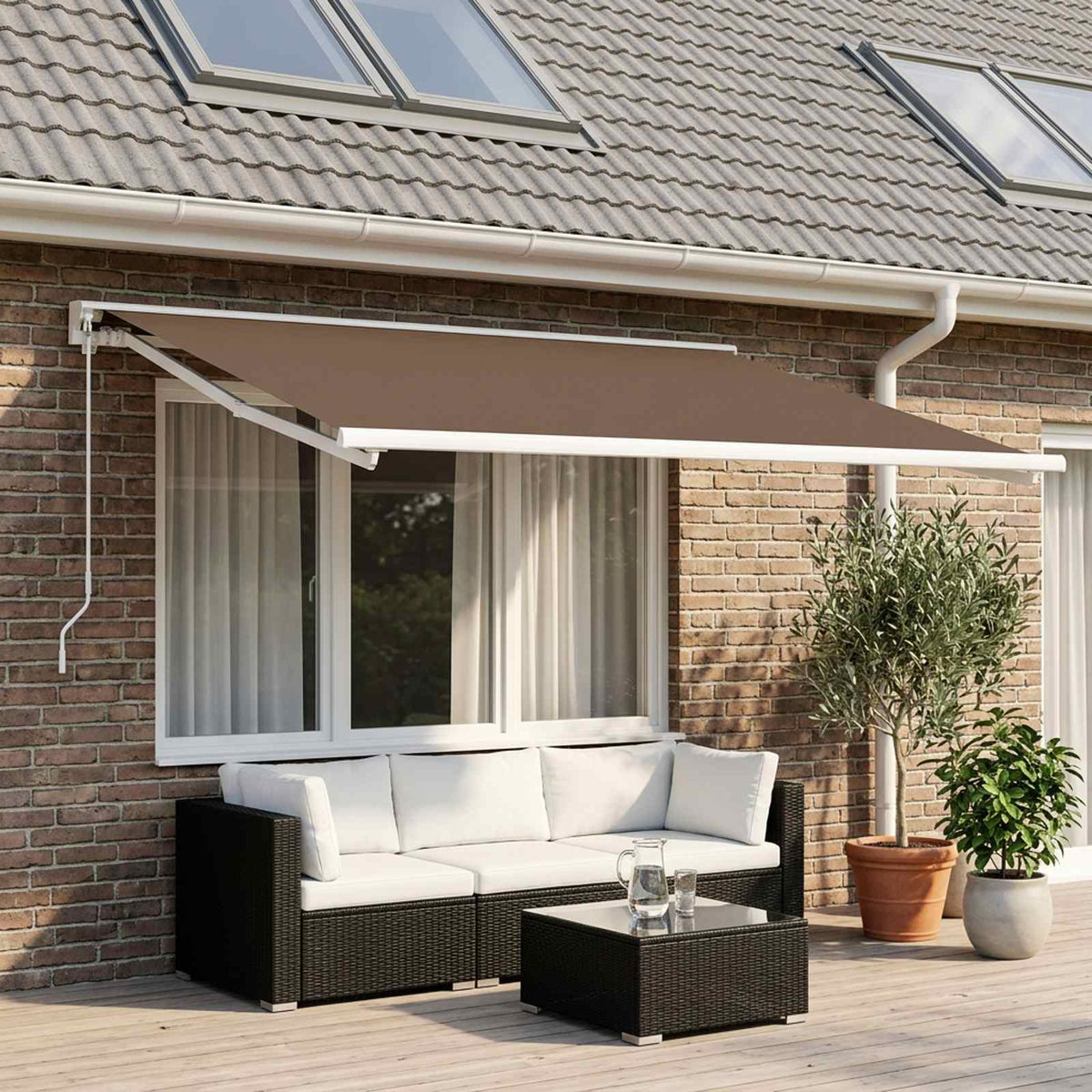 Telo di ricambio per tenda da sole Beige 350 x 250 cm