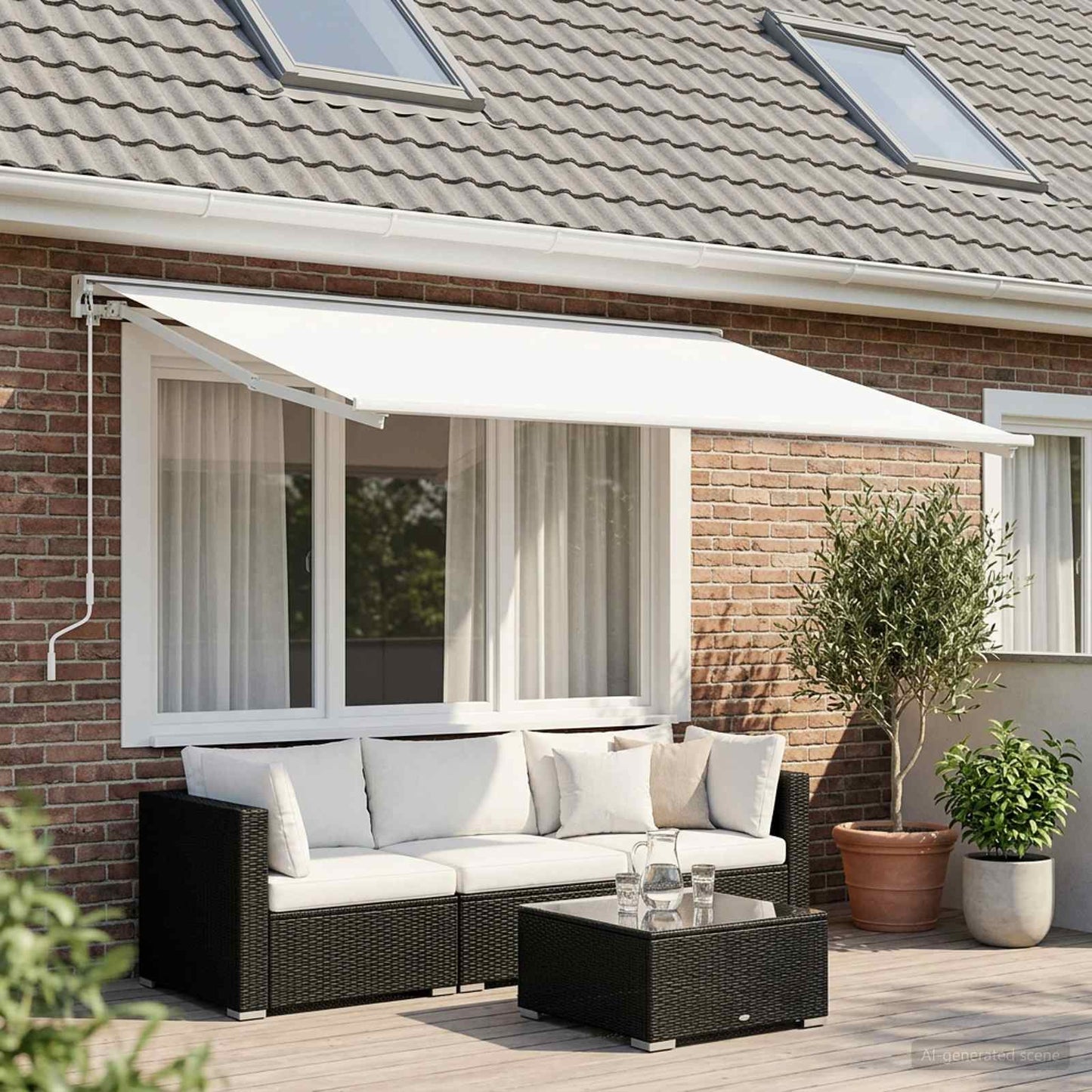 Telo di ricambio per tenda da sole Bianco 600 × 350 cm | homemem39