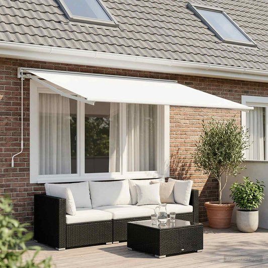 Telo di ricambio per tenda da sole Bianco 350 x 250 cm | homemem39