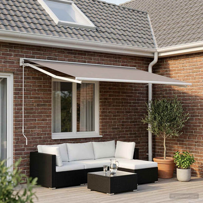 Telo di ricambio per tenda da sole Grigio Chiaro 500 × 350 cm | homemem39