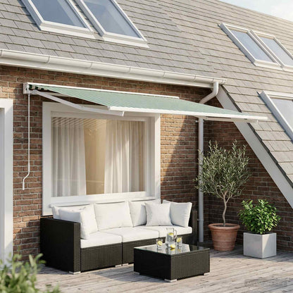 Telo di ricambio per tenda da sole Verde e Bianco 450 × 300 cm | homemem39