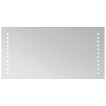 Specchio da bagno LED Trasparente 40 x 20 cm vetro temperato