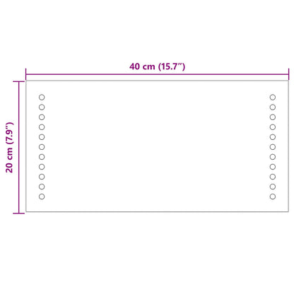 Specchio da bagno LED Trasparente 40 x 20 cm vetro temperato | homemem39