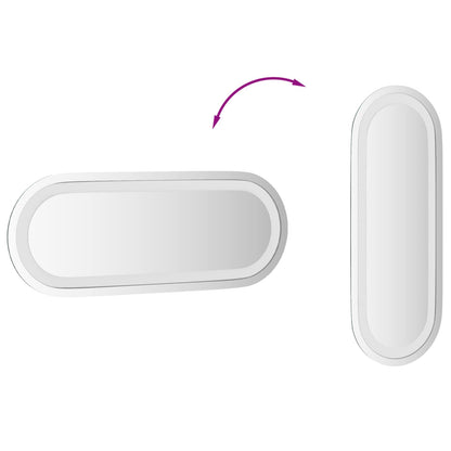 Specchio da bagno LED Trasparente 40 x 15 cm vetro temperato | homemem39
