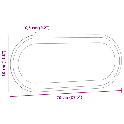 Specchio da bagno LED Trasparente 70 x 30 cm vetro temperato | homemem39