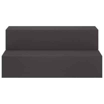 Scala da giardino a 2 gradini 80,5 x 56,5 x 34 cm Acciaio Nero