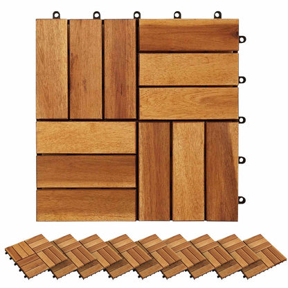 Piastrella per Decking 20 pcs Marrone 30 x 30 cm | homemem39