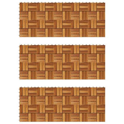 Piastrella per Decking 30 pcs Marrone 30 x 30 cm | homemem39
