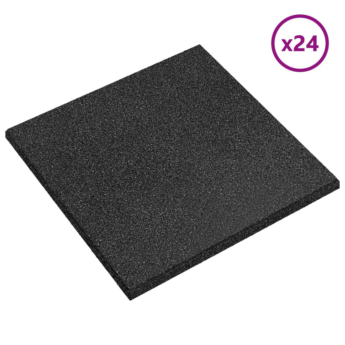 Piastrelle per Protezione dalle Cadute 24 pcs Nero 50 x 50 cm