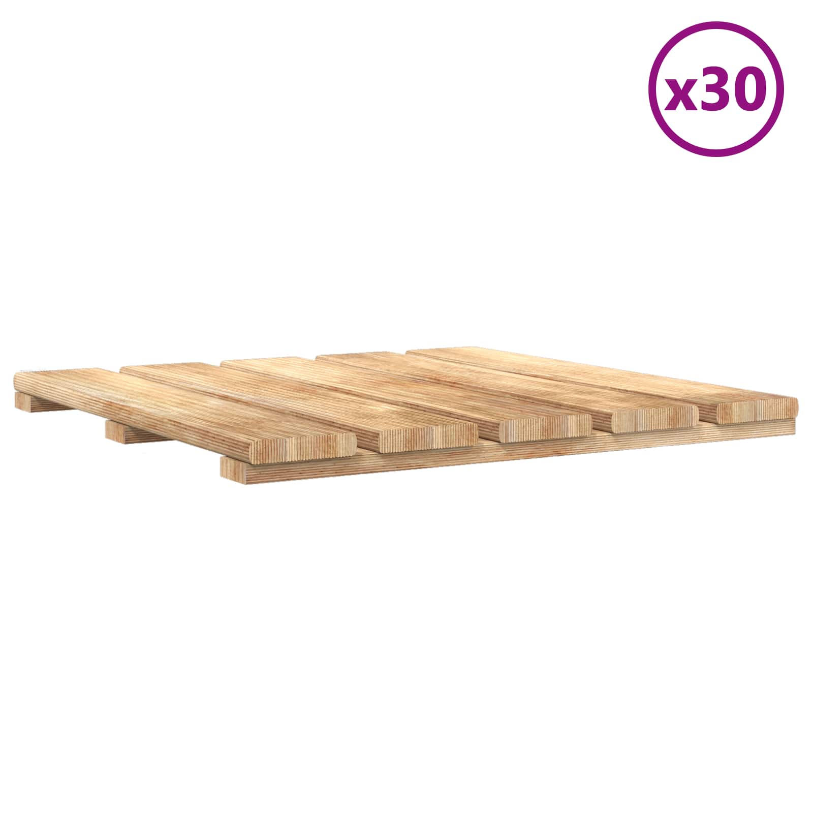 Piastrella per Decking 30 pz Marrone 50 x 50 cm | homemem39