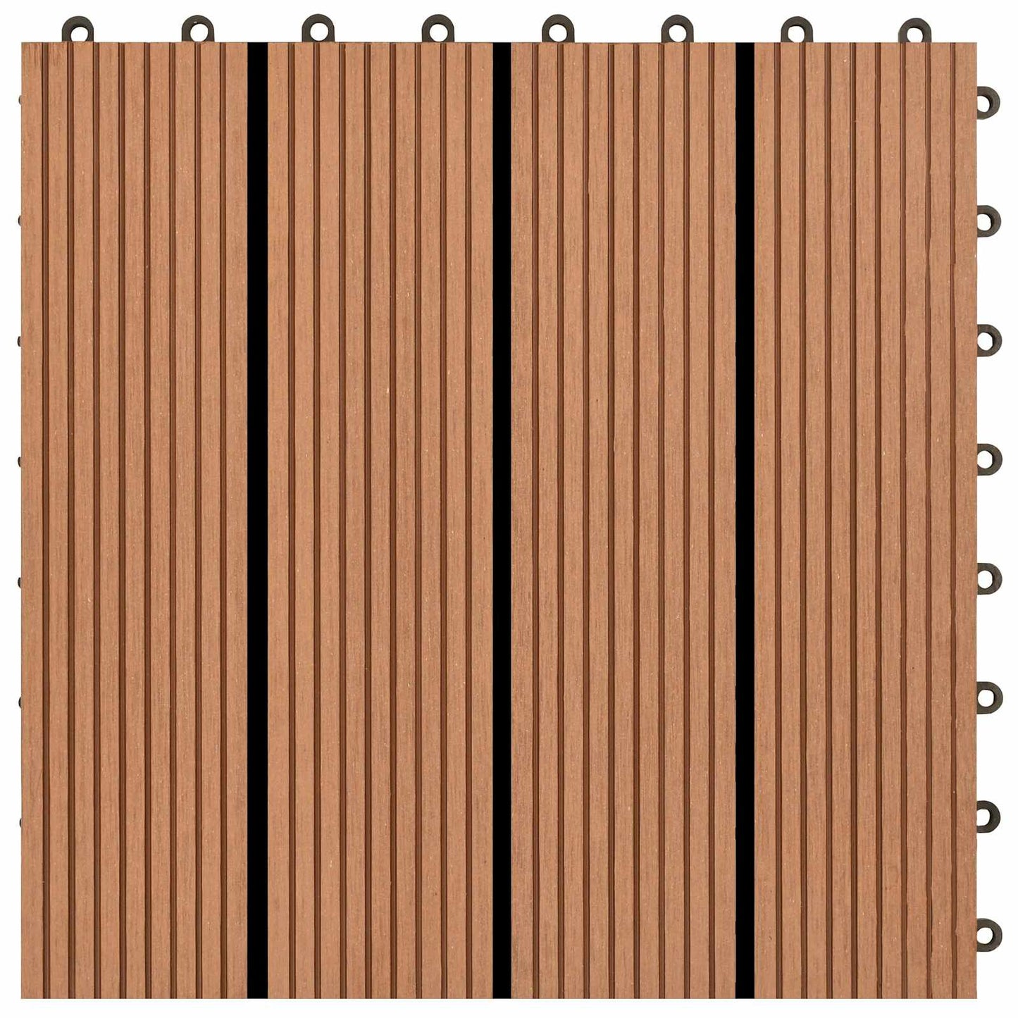 Piastrella per Decking 22 pcs Marrone 30 x 30 cm WPC | homemem39