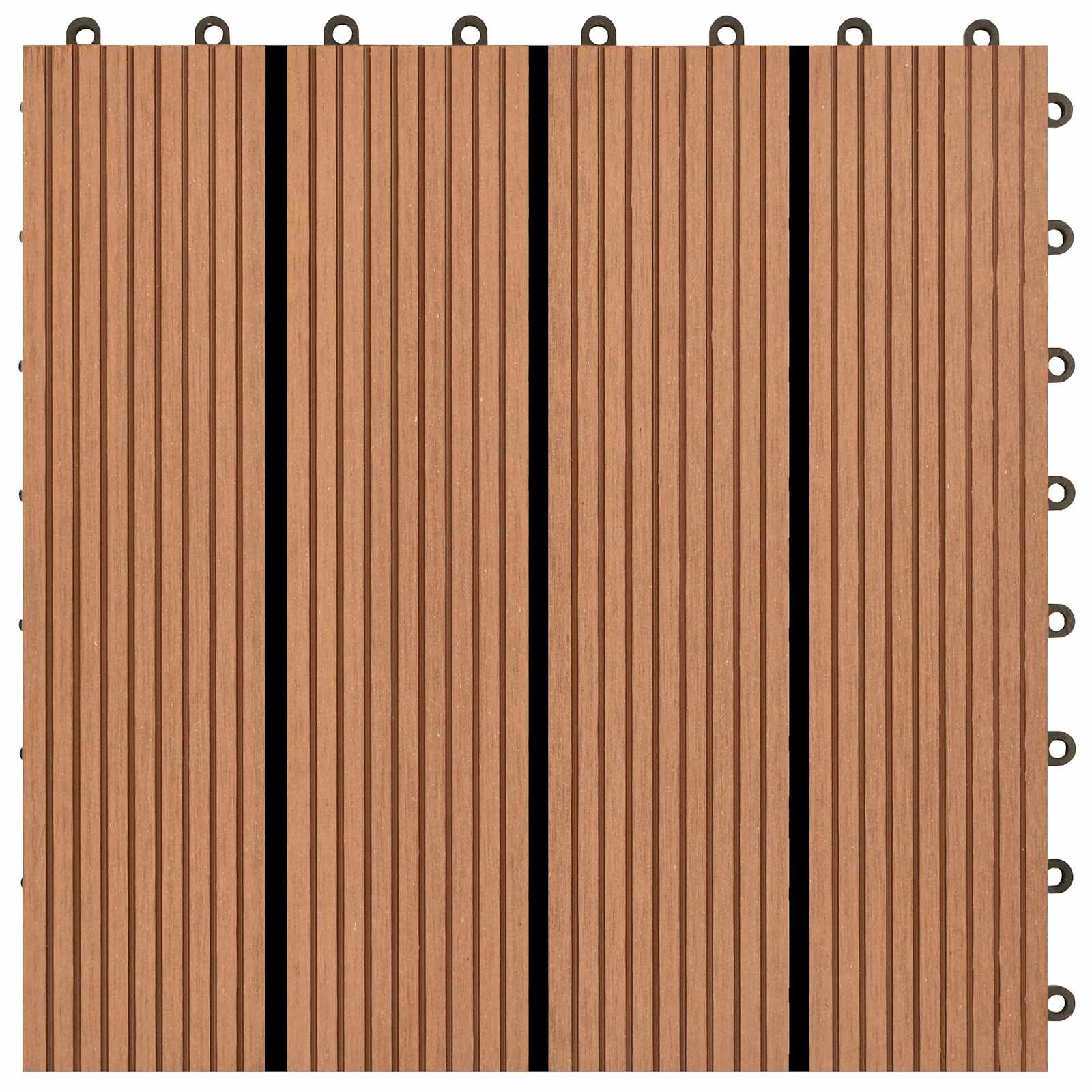 Piastrella per Decking 22 pcs Marrone 30 x 30 cm WPC | homemem39