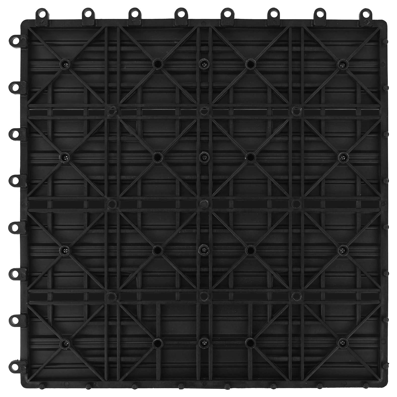 Piastrella per Decking 22 pcs Nero 30 x 30 cm WPC | homemem39