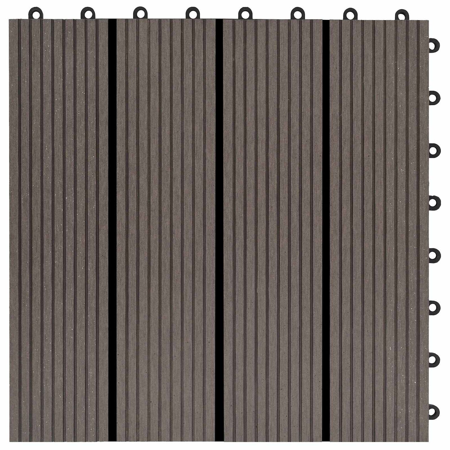 Piastrella per Decking 22 pcs Marrone Scuro 30 x 30 cm WPC | homemem39
