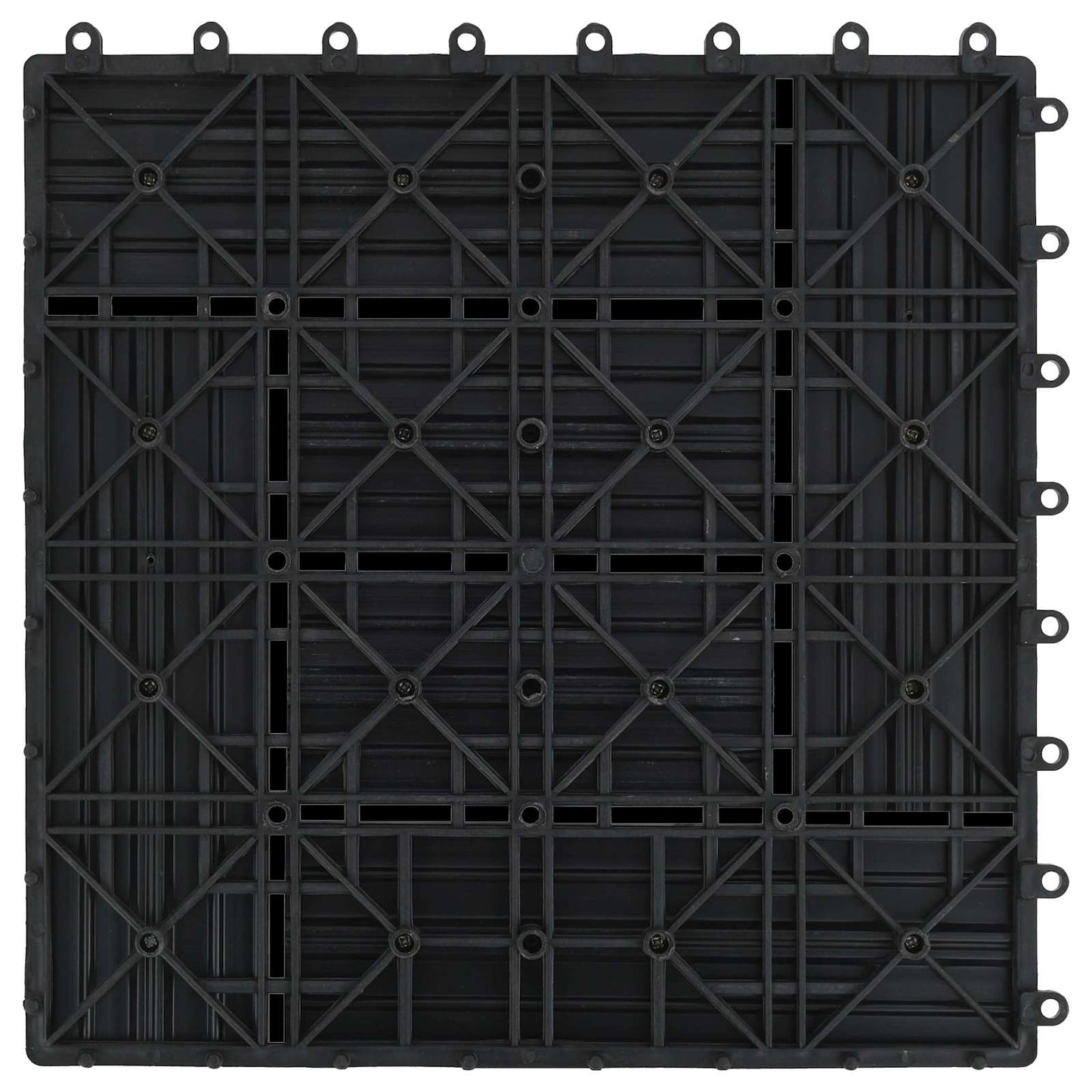 Piastrella per Decking 22 pcs Nero 30 x 30 cm WPC | homemem39